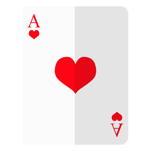 Icono de tarjeta de as de corazones Diseño PNG
