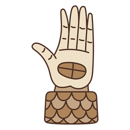 Dibujos animados de mano azteca Diseño PNG