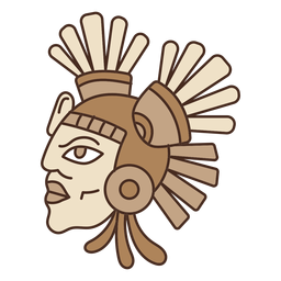 Dibujos animados de máscara de cabeza azteca Transparent PNG