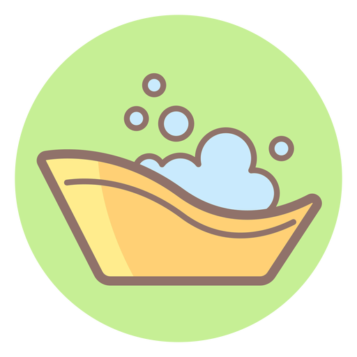 Baby Badewanne Kreis Symbol PNG-Design