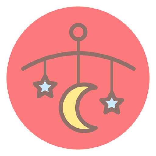 Baby bed bell circle icon