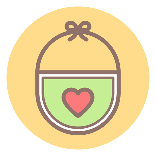 Baby bib circle icon PNG Design