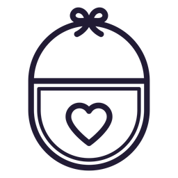 Icono de trazo de babero de bebé Diseño PNG