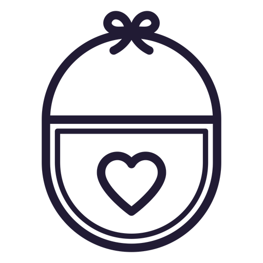 Baby bib stroke icon PNG Design