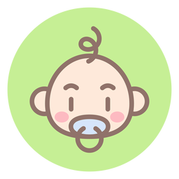 Icono de bebé cabeza círculo Icono de bebé cabeza círculo