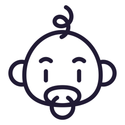 Baby-Kopfschlag-Symbol PNG-Design