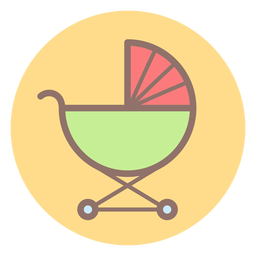 Icono de círculo de carro de bebé Diseño PNG