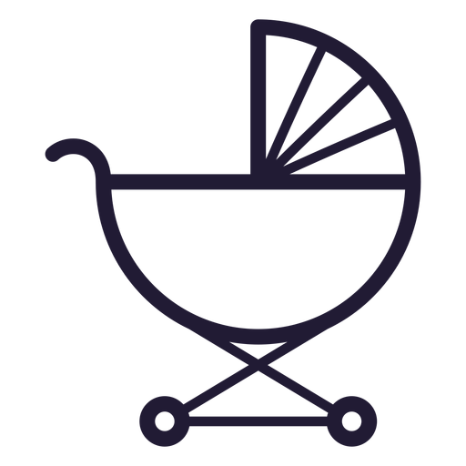 Baby stroller stroke icon PNG Design