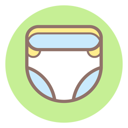 Baby diaper circle icon PNG Design