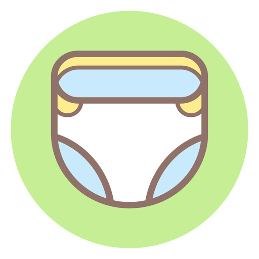 Baby diaper circle icon - Transparent PNG & SVG vector file