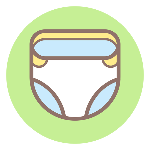 Baby diaper circle icon PNG Design