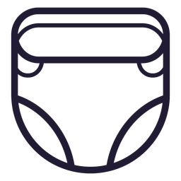 Baby diaper stroke icon PNG Design Transparent PNG