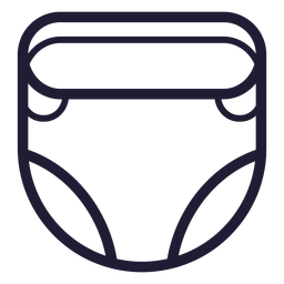 Ícone de traço de fralda de bebê Desenho PNG