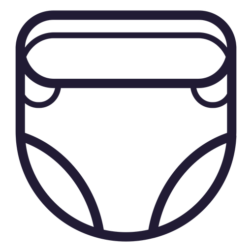 Icono de trazo de pañal de bebé Diseño PNG