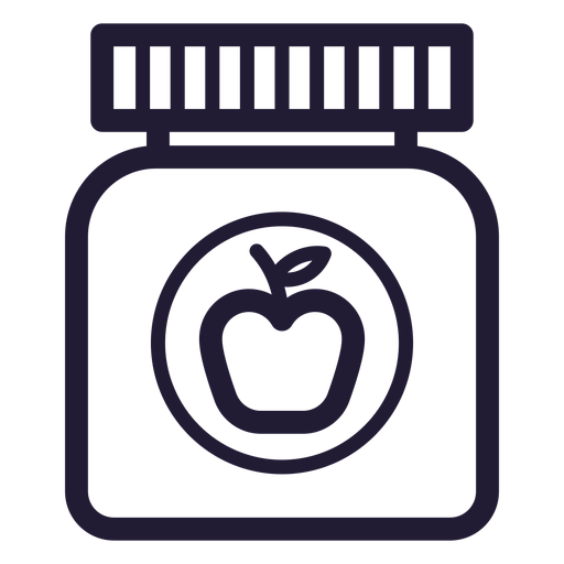Baby food jar stroke icon