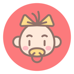 Baby-Kopfkreis-Symbol PNG-Design