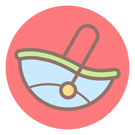 Ícone de círculo de transportadora de mão de bebê Desenho PNG