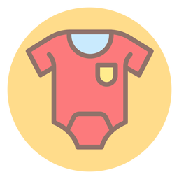 Ícone de círculo de macacão de bebê Desenho PNG