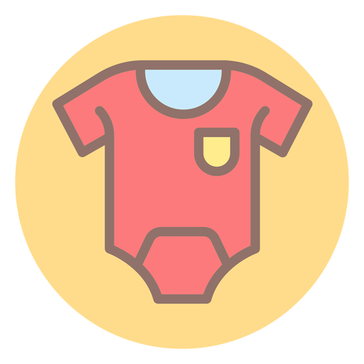 Baby romper circle icon PNG Design
