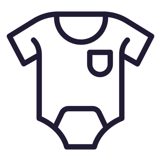 Baby Strampler Strich Symbol PNG-Design