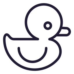 Icono de goma bebé pato trazo Icono de goma bebé pato trazo