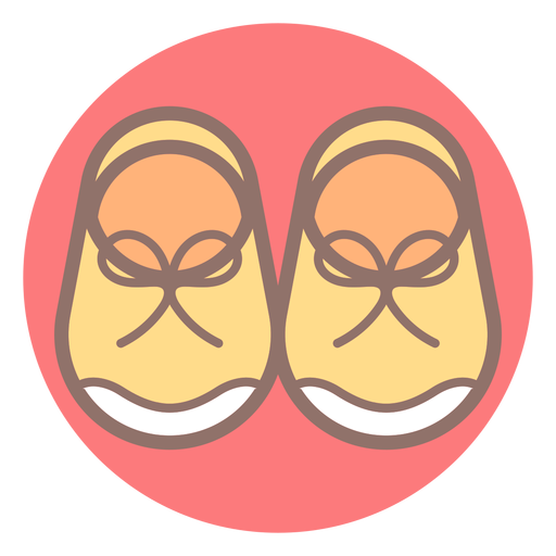 Baby shoes circle icon