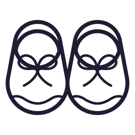 Baby shoes stroke icon PNG Design