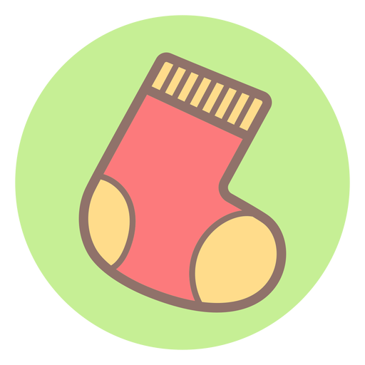 Baby sock circle icon PNG Design