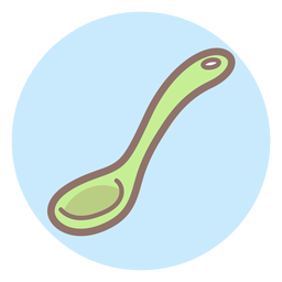 Ícone de círculo de colher de bebê Desenho PNG