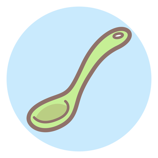 Baby spoon circle icon