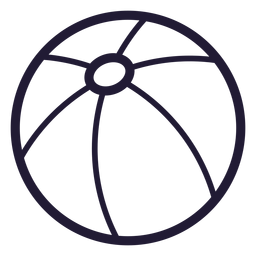 Beach ball stroke icon PNG Design