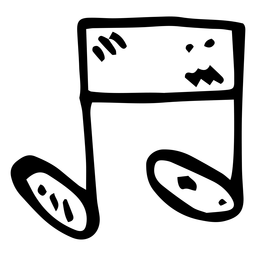 Ícone de doodle de nota de viga Desenho PNG