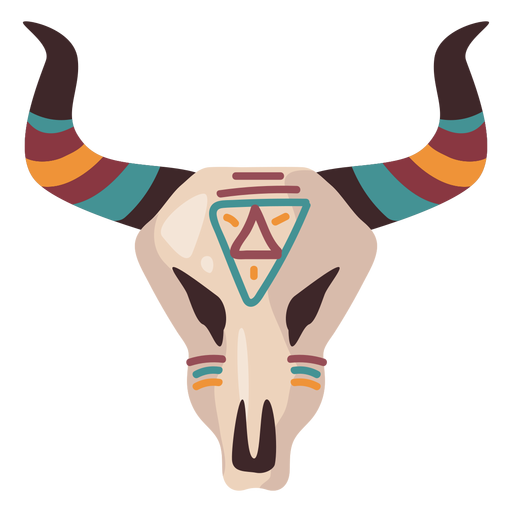 Buffalo skull illustration PNG Design