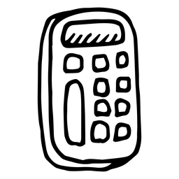 Calculator doodle icon PNG Design