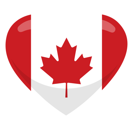 Canada heart flag heart flag PNG Design