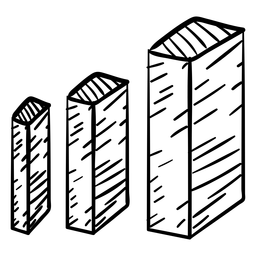 Diagrammspalten 3d kritzeln PNG-Design