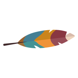 Colorful bird feather PNG Design