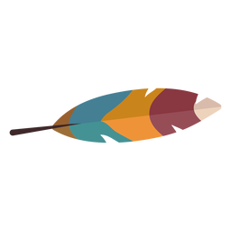 Pena de pássaro colorida Transparent PNG