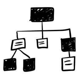 Company structure graphic doodle PNG Design