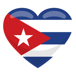 Cuba heart flag PNG Design