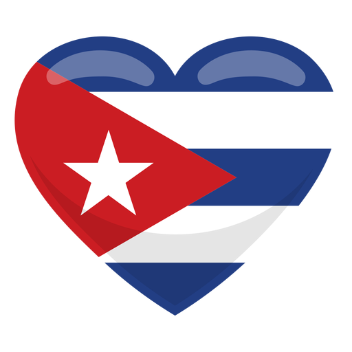 Kuba Herz Flagge PNG-Design