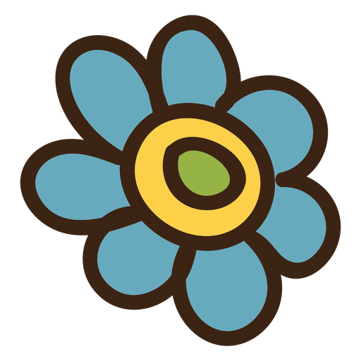Download Daisy flower colored doodle - Transparent PNG & SVG vector ...