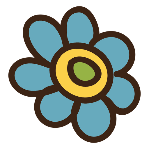 Download Daisy Flower Colored Doodle Transparent Png Svg Vector File