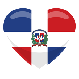 Bandera del corazón de República Dominicana