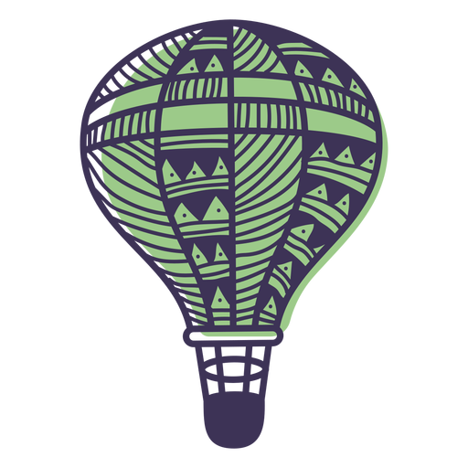 Doodle pattern hot air balloon - Transparent PNG & SVG vector file