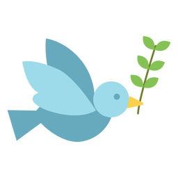 Dove with olive branch icon PNG Design