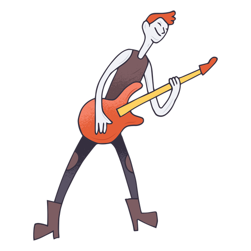 Dibujos Animados De Guitarrista Electrico Descargar Png Svg