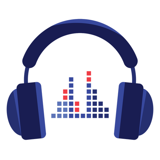 Ícone de fones de ouvido do equalizador Desenho PNG