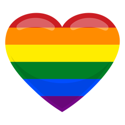 Bandera del corazón gay Diseño PNG