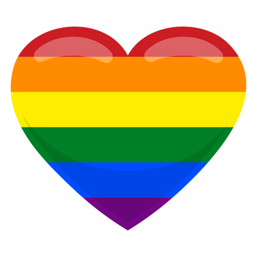 Gay heart flag PNG Design